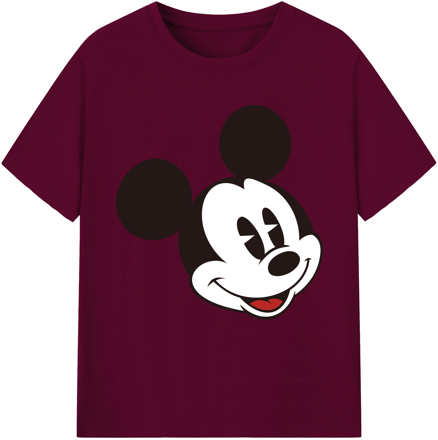 （画像用） ミッキーマウス Mickey Mouse レディースカジュアルプリントTシャツ（綿100％）